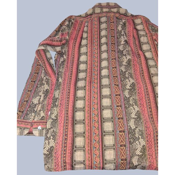 Vintage Charag Din Party Shirt Italian Fit Button-Up Long Sleeve Groovy - Picture 8 of 13